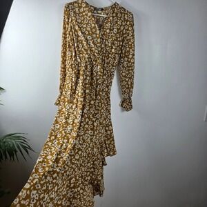 BTFBM‎ Women's Floral Print Long Sleeve Maxi Boho S